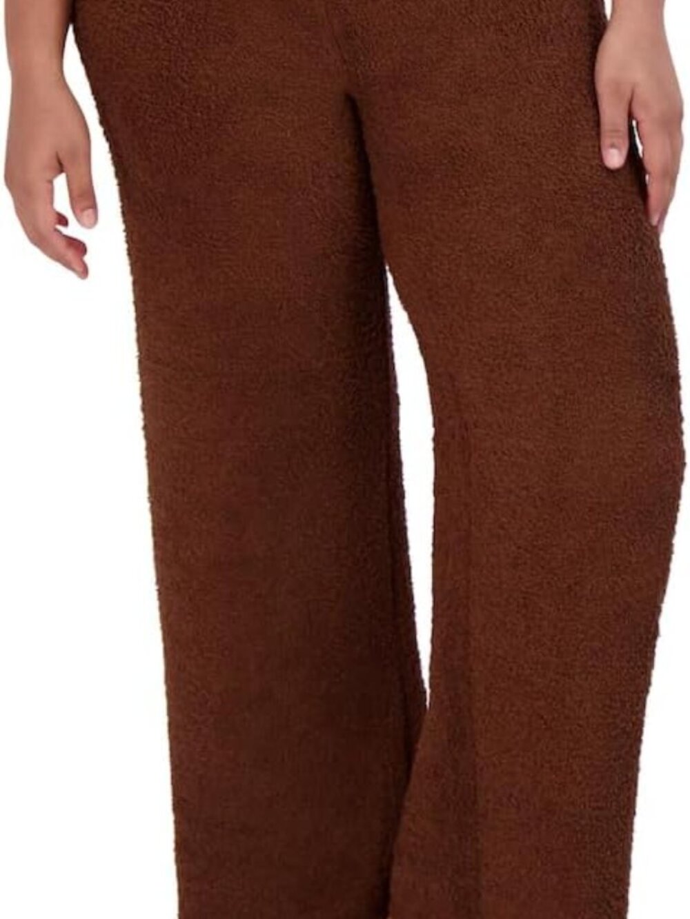 Steve Madden Women's Tiramisu Fuzzy Wide Leg Chenille Cozy Pajama Sleep Pants